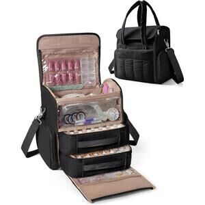 Nail Polish Organizer Bag - Black
